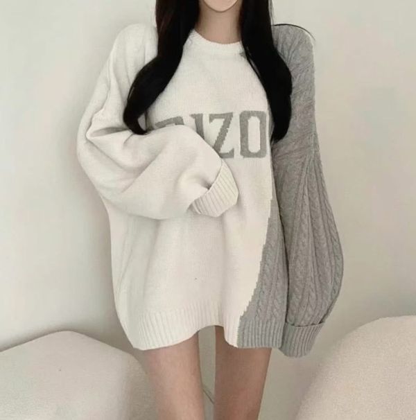 ZinD [ 麻花毛線拼接雙色針織上衣 ] 3色 2601023 shihslica ZinD,zind,ZD,zooindrawer,zoo in drawer,抽屜動物園,丹寧,牛仔外套,外套富翁,洋裝,韓國襪子,年終慶,雙11,雙12,黑五,週年慶,合購價,自訂款