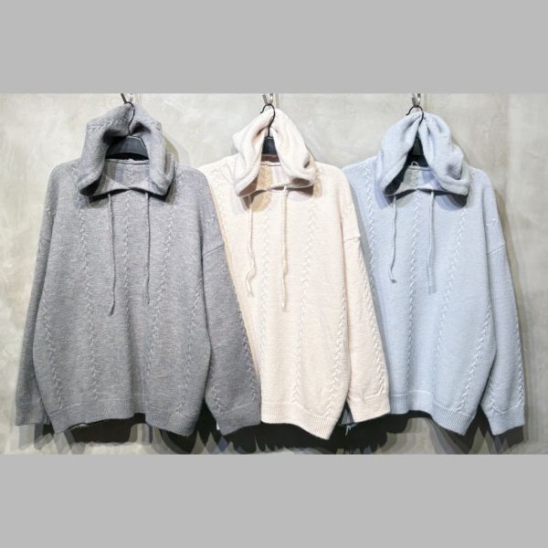 ZinD [ 柔柔 麻花編飾彈性連帽針織 ] 3色 2601021 shihslica ZinD,zind,ZD,zooindrawer,zoo in drawer,抽屜動物園,丹寧,牛仔外套,外套富翁,洋裝,韓國襪子,年終慶,雙11,雙12,黑五,週年慶,合購價,自訂款