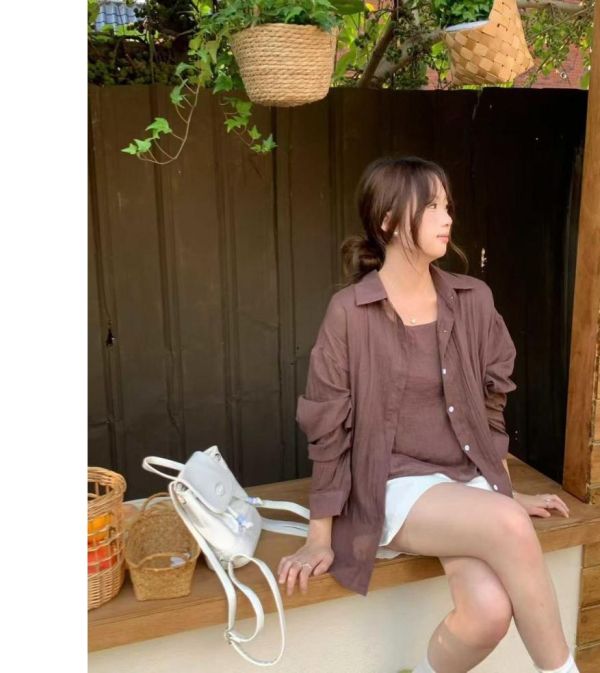 ZinD [ 輕盈棉紗春套裝：細肩背心＋襯衫外罩 ] 8色 2603052 shihslica ZinD,zind,ZD,zooindrawer,zoo in drawer,抽屜動物園,丹寧,牛仔外套,外套富翁,洋裝,韓國襪子,年終慶,雙11,雙12,黑五,週年慶,合購價,自訂款,shihslica,春裝,襯衫,套裝