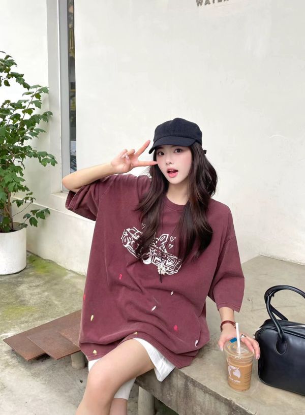 Z in D [ 開車小精靈彩點棉Ｔ ] 4色 2509243 ZinD,zind,ZD,zooindrawer,zoo in drawer,抽屜動物園,丹寧,牛仔外套,外套富翁,洋裝