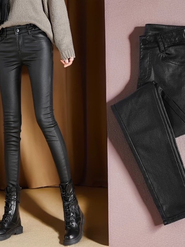 ZinD [ 經典仿皮彈性內刷毛褲 ] 黑 4尺寸 2511191 ZinD,zind,ZD,zooindrawer,zoo in drawer,抽屜動物園,丹寧,牛仔外套,外套富翁,洋裝,韓國襪子