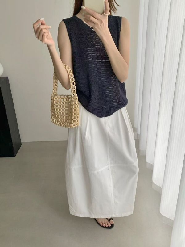 Z in D [ 夏季彈性薄針織寬肩背心 ] 4色 2507224 (shihslica) ZinD,zind,ZD,zooindrawer,zoo in drawer,抽屜動物園,丹寧,牛仔外套,外套富翁,洋裝