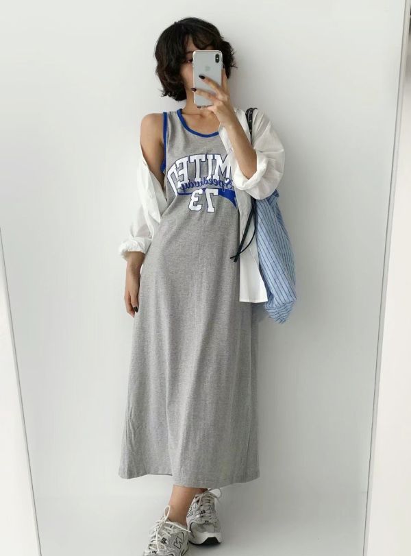 Z in D [ 配色滾邊運東休閒風棉質背心洋裝 ] 3色 2507185 (shihslica) ZinD,zind,ZD,zooindrawer,zoo in drawer,抽屜動物園,丹寧,牛仔外套,外套富翁,洋裝