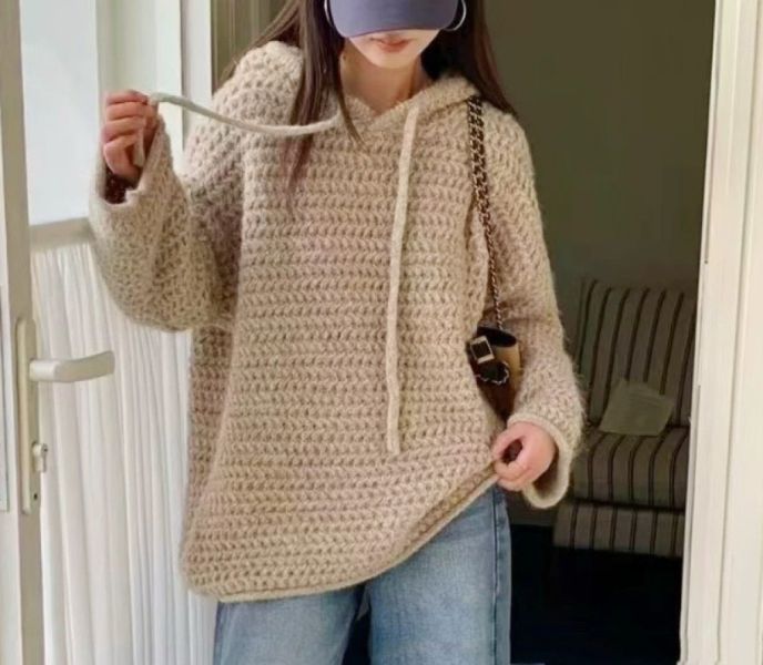 ZinD [ 粗針捲邊連帽針織衫 ] 4色 2512092 shihslica ZinD,zind,ZD,zooindrawer,zoo in drawer,抽屜動物園,丹寧,牛仔外套,外套富翁,洋裝,韓國襪子