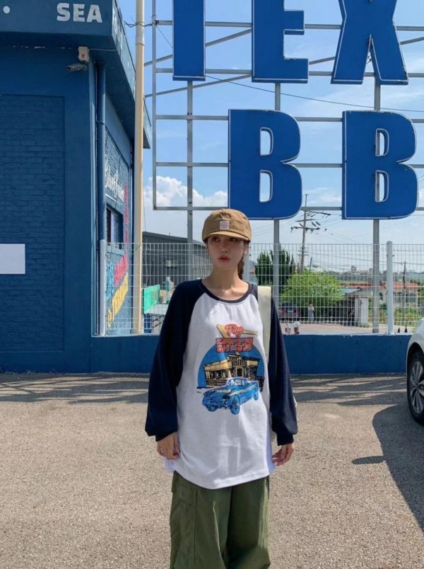 Z in D [ 美式復古汽車圖樣配色Ｔ恤 ] 2色 2510031 ZinD,zind,ZD,zooindrawer,zoo in drawer,抽屜動物園,丹寧,牛仔外套,外套富翁,洋裝