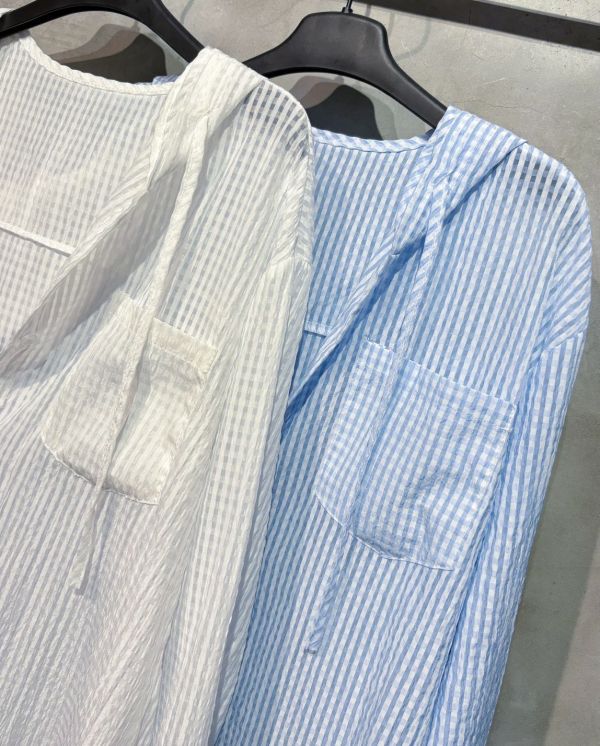 Z in D [ SALE 泡泡紗輕盈連帽薄衫外套 ] 2色 2506221 (shihslica) 