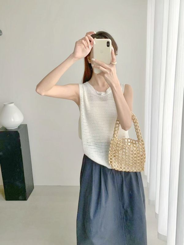 Z in D [ 夏季彈性薄針織寬肩背心 ] 4色 2507224 (shihslica) ZinD,zind,ZD,zooindrawer,zoo in drawer,抽屜動物園,丹寧,牛仔外套,外套富翁,洋裝