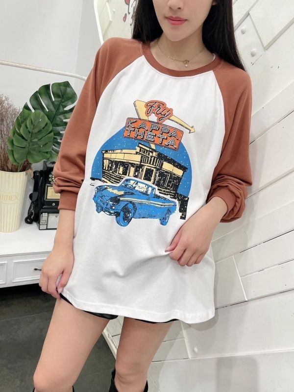 Z in D [ 美式復古汽車圖樣配色Ｔ恤 ] 2色 2510031 ZinD,zind,ZD,zooindrawer,zoo in drawer,抽屜動物園,丹寧,牛仔外套,外套富翁,洋裝