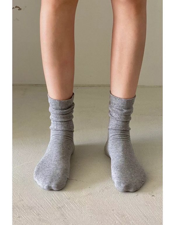 Z in D [ 韓製：皺摺百搭質感短襪 ] 5色 2510102 ZinD,zind,ZD,zooindrawer,zoo in drawer,抽屜動物園,丹寧,牛仔外套,外套富翁,洋裝,韓國襪子