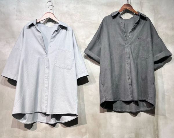 Z in D [ 洗色工裝風襯衫外套 ] 2色/有口袋 2504213g (shihslica) ZinD,zind,ZD,zooindrawer,zoo in drawer,抽屜動物園,丹寧,牛仔外套,外套富翁