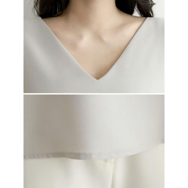 ZinD [ 前後v領雪紡高氣質背心 ] 3色 2603053 shihslica ZinD,zind,ZD,zooindrawer,zoo in 抽屜,抽屜動物園,丹寧,裙子,裙子富翁,洋裝,韓國襪子,年終慶,雙11,雙12,黑五,永恆慶,合購價,自訂,春裝