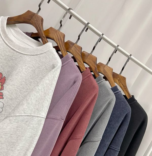 ZinD [ 復古美式爆米花洗色加絨寬T ] 6色 2512284 