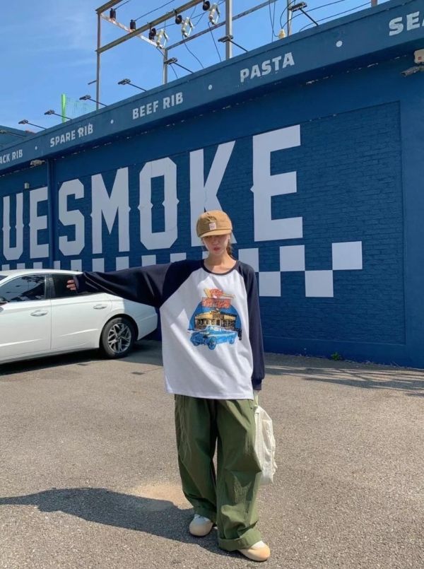 Z in D [ 美式復古汽車圖樣配色Ｔ恤 ] 2色 2510031 ZinD,zind,ZD,zooindrawer,zoo in drawer,抽屜動物園,丹寧,牛仔外套,外套富翁,洋裝