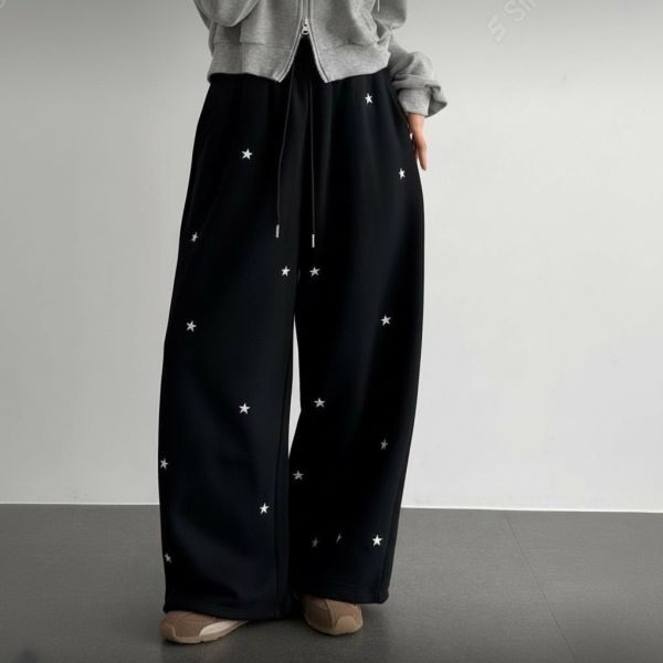 ZinD [ 韓製 小星星簡約質感棉褲 ] 2色 2512241 shihslica ZinD,zind,ZD,zooindrawer,zoo in drawer,抽屜動物園,丹寧,牛仔外套,外套富翁,洋裝,韓國襪子,年終慶,雙11,雙12,黑五,週年慶,合購價,自訂款