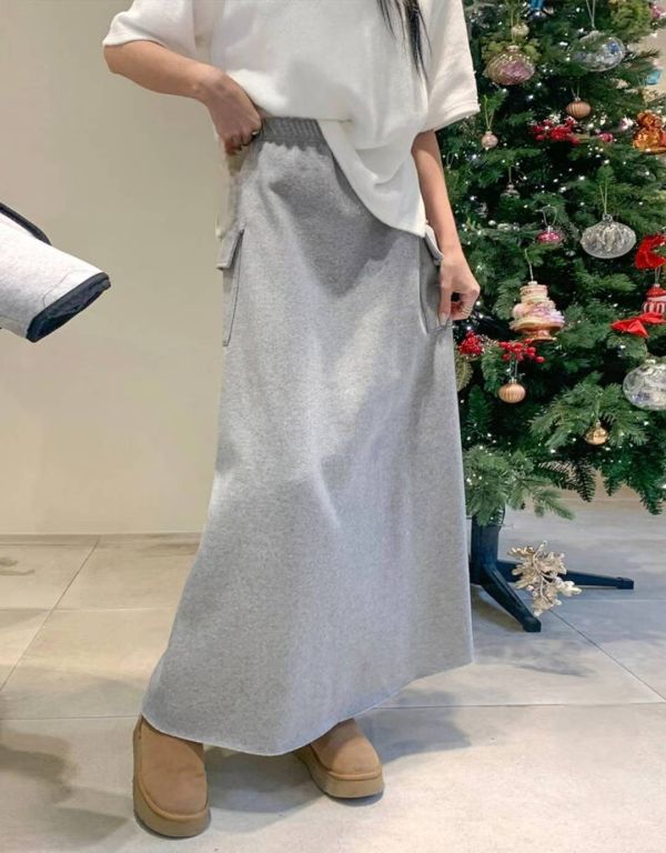 ZinD [ 側口袋休閒Ａ字棉長裙 (有套裝可選) ] 2色 2512305 shihslica ZinD,zind,ZD,zooindrawer,zoo in drawer,抽屜動物園,丹寧,牛仔外套,外套富翁,洋裝,韓國襪子,年終慶,雙11,雙12,黑五,週年慶,合購價,自訂款