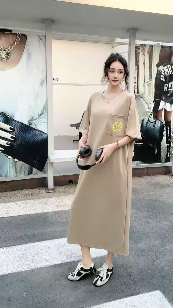 ZinD [ 微笑口袋超彈性連身洋裝T ] 2色 2603291 