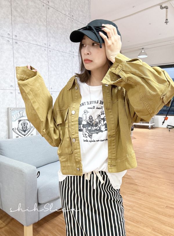 shihslica [ SALE 工裝風大口袋洗水丹寧外套 ] 5色 2404102 