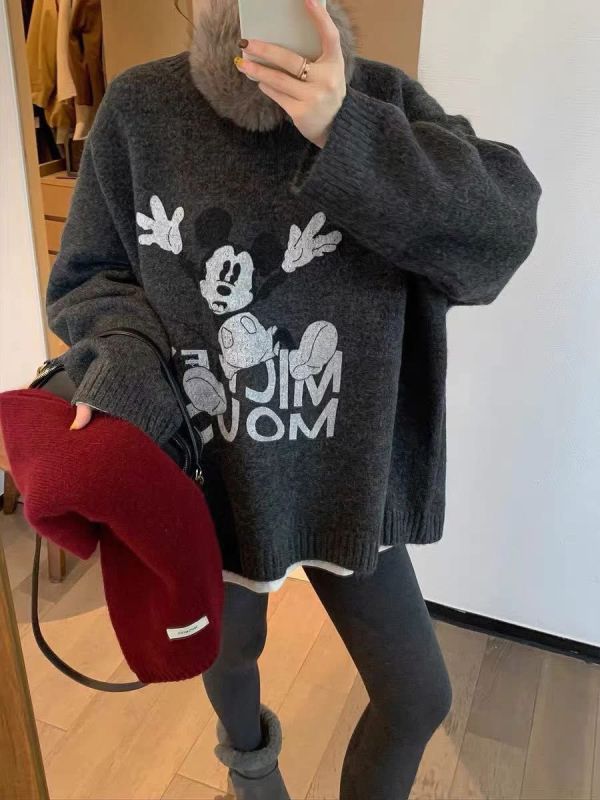 ZinD [ 單色復古米奇暖針織寬T ] 3色 2512282 