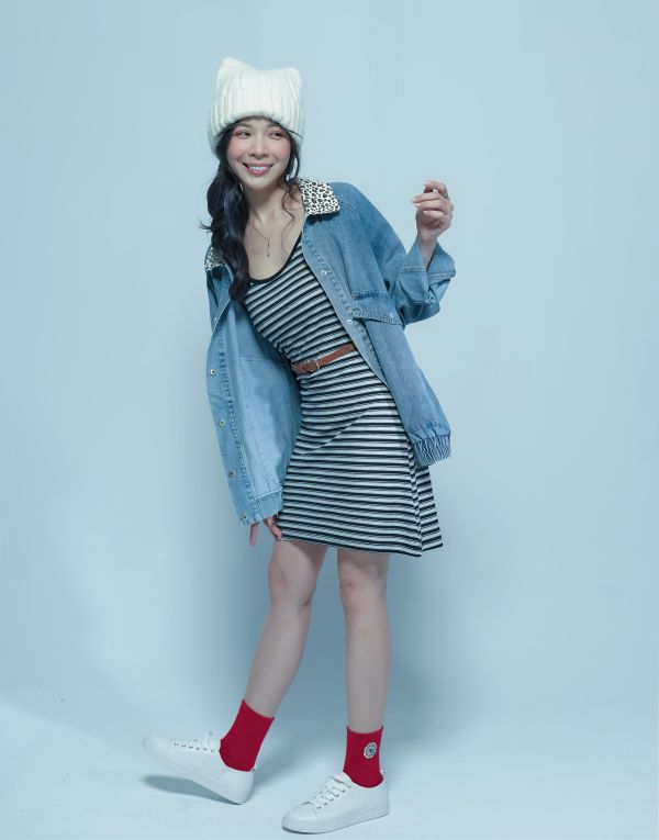 ZinD [ SALE 橫紋細肩彈性連身長版背心裙 ] 2色 2608063 ZinD,zind,ZD,zooindrawer,zoo in 抽屜,動物園,丹寧,外套,外套富翁,洋裝,韓國襪子,年終慶,雙11,雙12,黑五,百搭,合購價,自訂,春裝,Tshirt,首爾