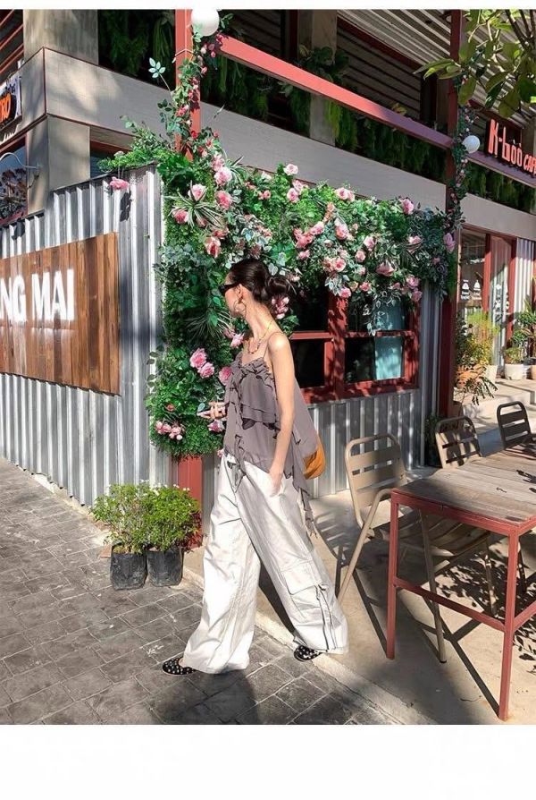 ZinD [ 波浪雪紡細肩浪漫背心 ] 3色 2604301 ZinD,zind,ZD,zooindrawer,zoo in 抽屜,動物園,丹寧,外套,外套富翁,洋裝,韓國襪子,年終慶,雙11,雙12,黑五,百搭,合購價,自訂,春裝,Tshirt,首爾