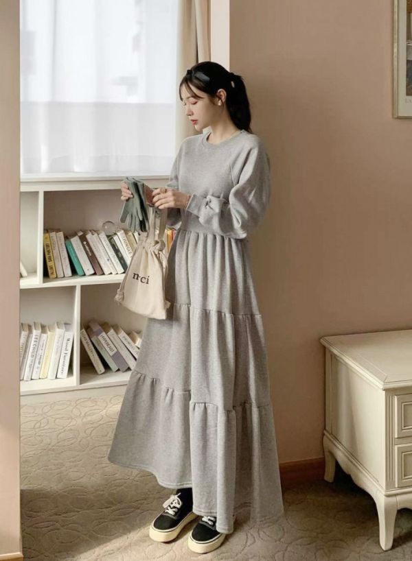 ZinD [ 收腰傘襬棉質連身洋裝 ] 3色 2512091 shihslica ZinD,zind,ZD,zooindrawer,zoo in drawer,抽屜動物園,丹寧,牛仔外套,外套富翁,洋裝,韓國襪子