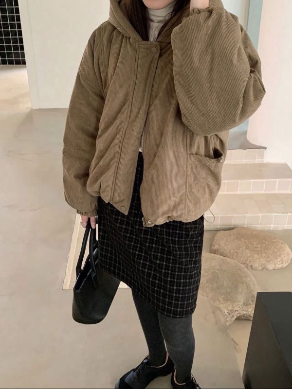 ZinD [ 細燈芯絨連帽暖外套 ] 5色 2512073 （shihslica) 