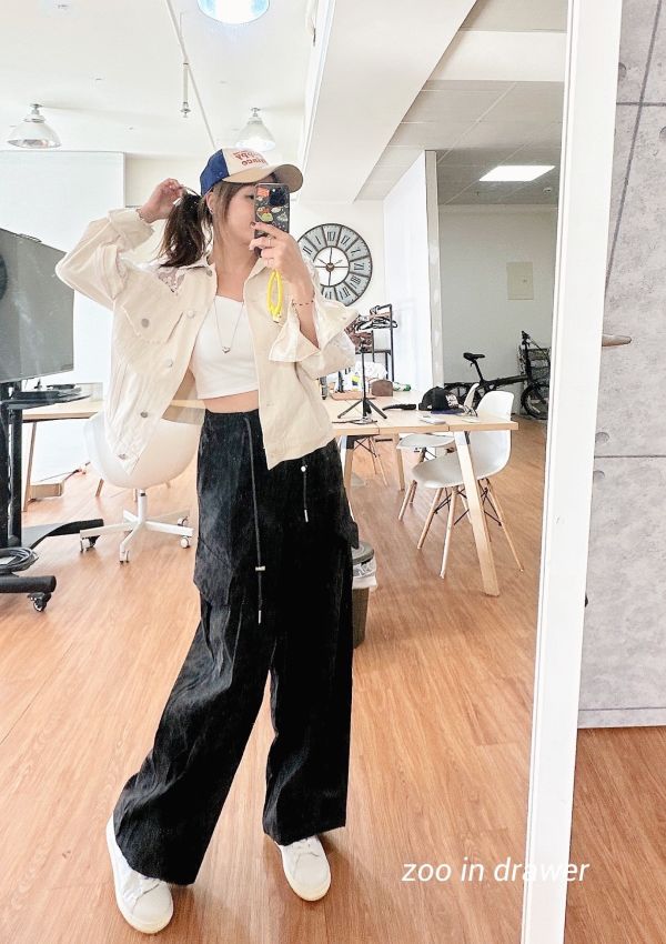 Z in D [ 豹紋大口袋工裝褲 ] 2色 2510155 