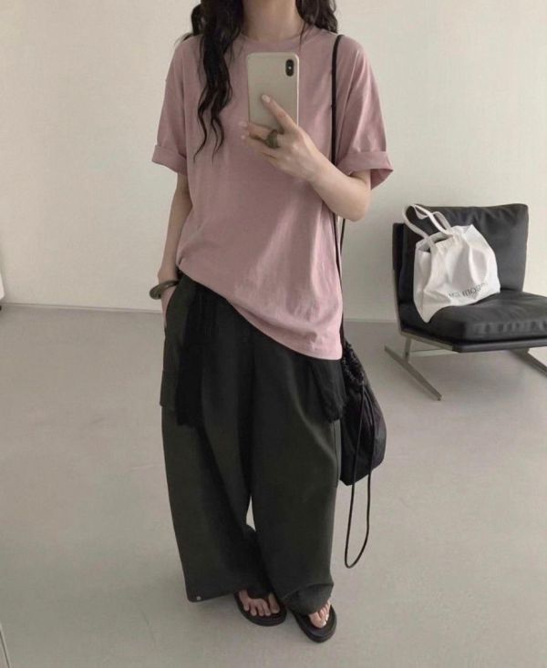 ZinD [ 霧色春夏中長寬版T ] 4色 2604051 shihslica ZinD,zind,ZD,zooindrawer,zoo in 抽屜,抽屜動物園,丹寧,裙子,裙子富翁,洋裝,韓國襪子,年終慶,雙11,雙12,黑五,永恆慶,合購價,自訂,春裝,Tshirt