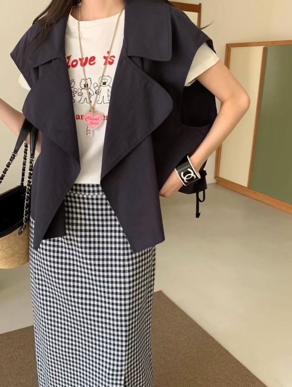 ZinD [ 大翻領西裝風格背心外套 ] 2色 2604291 shihslica ZinD,zind,ZD,zooindrawer,zoo in 抽屜,動物園,丹寧,外套,外套富翁,洋裝,韓國襪子,年終慶,雙11,雙12,黑五,百搭,合購價,自訂,春裝,Tshirt,首爾