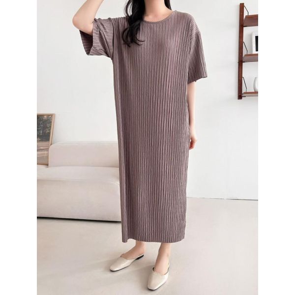 ZinD [ 彈性細折連身長版洋裝 ] 4色 2603054 shihslica ZinD,zind,ZD,zooindrawer,zoo in 抽屜,抽屜動物園,丹寧,裙子,裙子富翁,洋裝,韓國襪子,年終慶,雙11,雙12,黑五,永恆慶,合購價,自訂,春裝