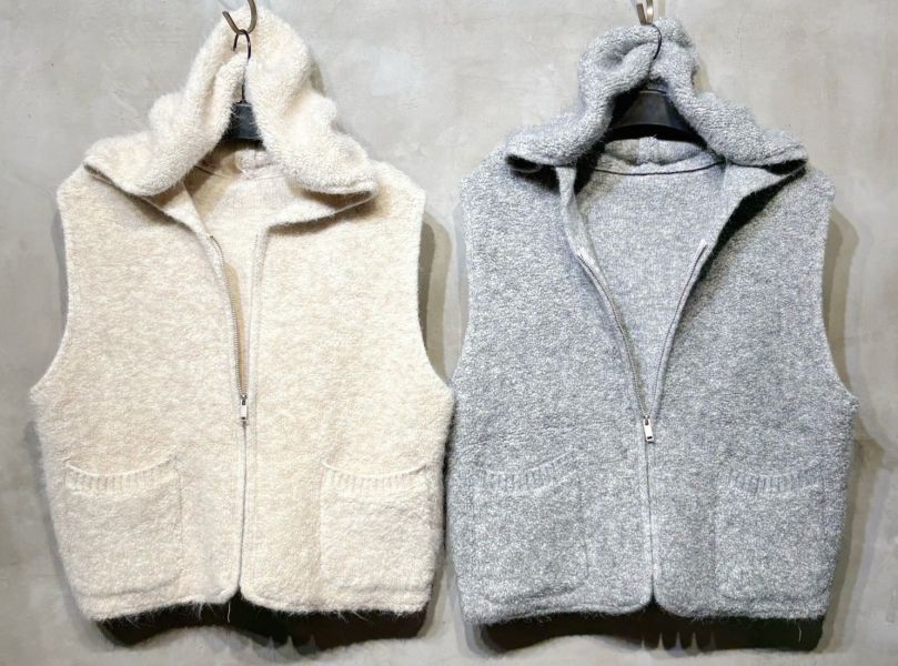 ZinD [ 圈圈棉紗彈性連帽暖背心 ] 2色 2512071 