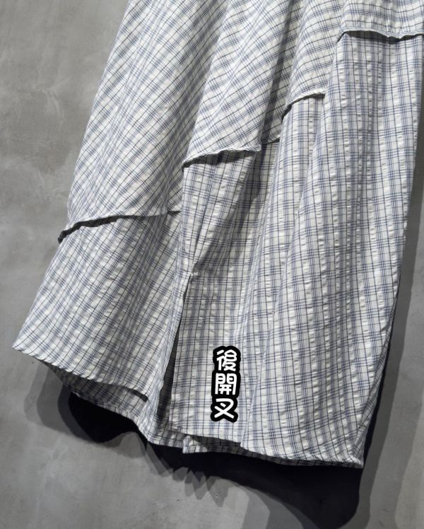 ZinD [ 恬靜格子斜剪裁花苞裙 ] 2色 2604175 shihslica ZinD,zind,ZD,zooindrawer,zoo in 抽屜,動物園,丹寧,外套,外套富翁,洋裝,韓國襪子,年終慶,雙11,雙12,黑五,百搭,合購價,自訂,春裝,Tshirt,首爾