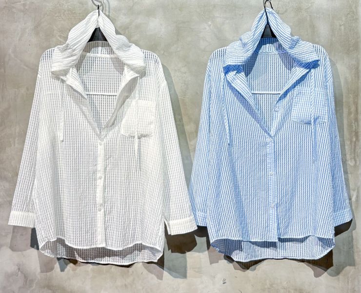 Z in D [ SALE 泡泡紗輕盈連帽薄衫外套 ] 2色 2506221 (shihslica) 