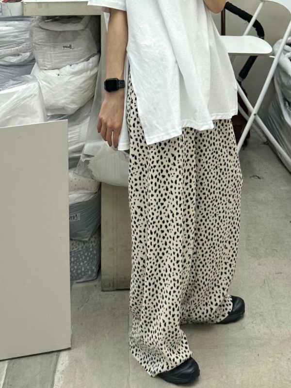 Z in D [ 小豹紋細摺彈性休閒褲 ] 2色 2508142 (shihslica) 