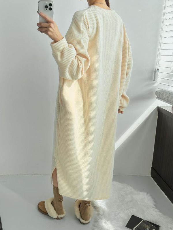 ZinD [ 漸層英文系坑條連身寬Ｔ] 3色 2511223 ZinD,zind,ZD,zooindrawer,zoo in drawer,抽屜動物園,丹寧,牛仔外套,外套富翁,洋裝,韓國襪子