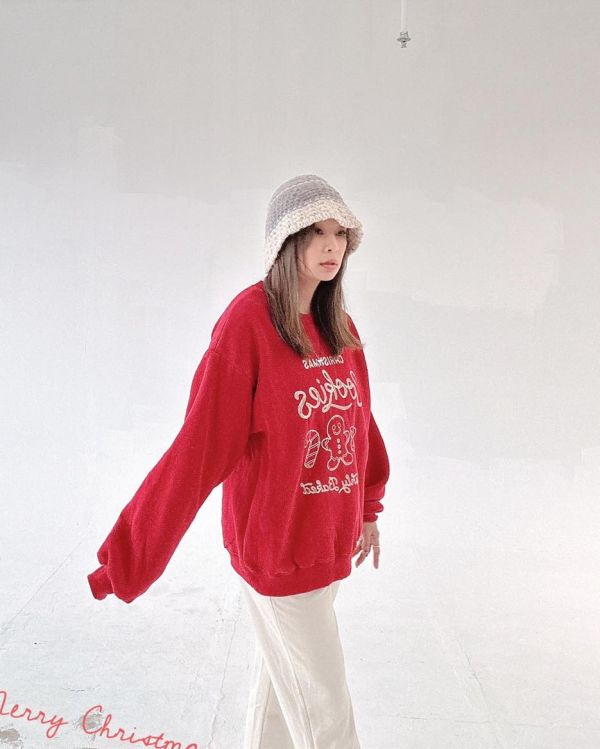 ZinD [ 曾智希/李又汝/楊淨宇穿著款：薑餅人刷毛暖T ] 2色 2511212 ZinD,zind,ZD,zooindrawer,zoo in drawer,抽屜動物園,丹寧,牛仔外套,外套富翁,洋裝,韓國襪子,年終慶,雙11,雙12,黑五,週年慶,合購價,自訂款