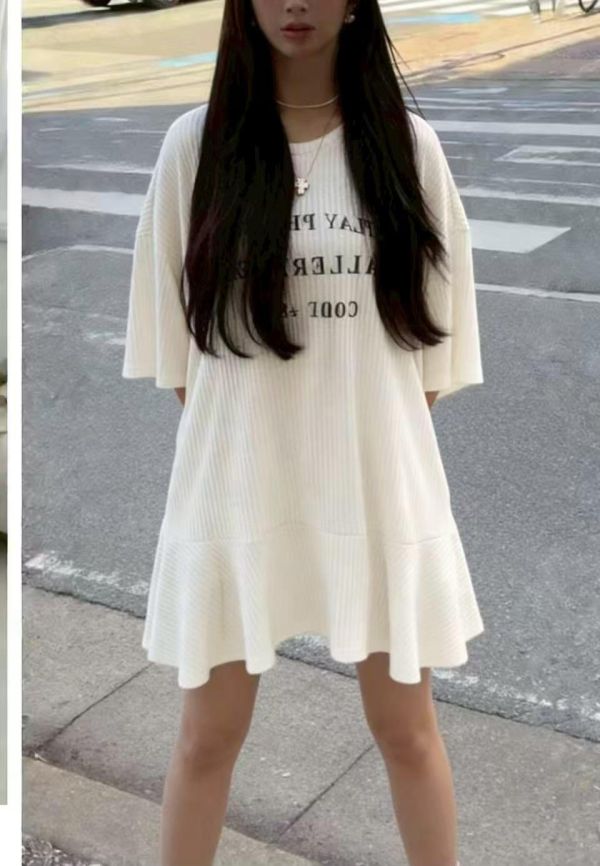 ZinD [ 前英文小裙襬口袋長版棉T ] 3色 2603022 shihslica 