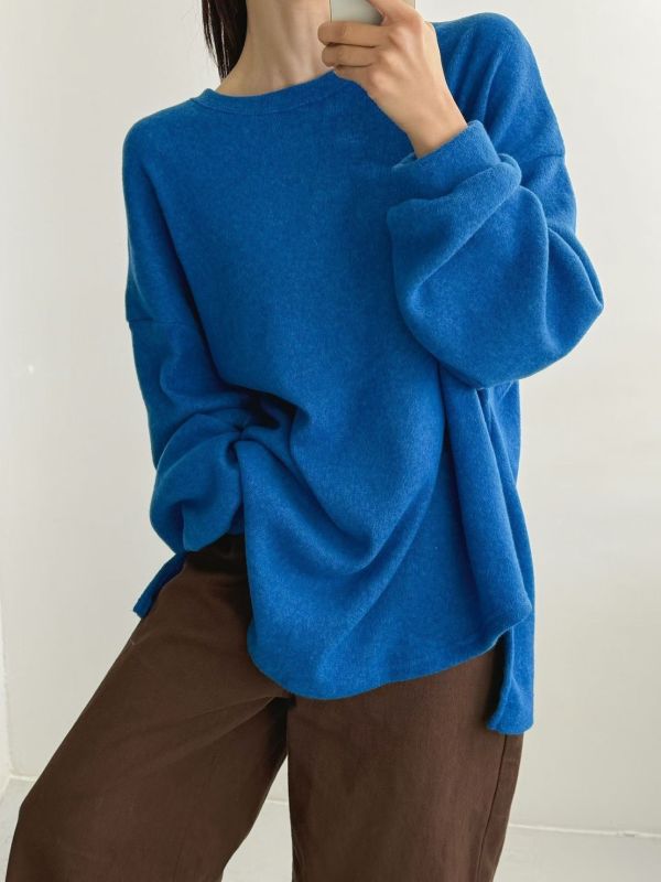 ZinD [ 圓弧襬Ｑ彈針織衫 ] 3色 2512242 ZinD,zind,ZD,zooindrawer,zoo in drawer,抽屜動物園,丹寧,牛仔外套,外套富翁,洋裝,韓國襪子,年終慶,雙11,雙12,黑五,週年慶,合購價,自訂款