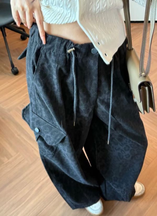 Z in D [ 豹紋大口袋工裝褲 ] 2色 2510155 