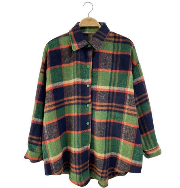 ZinD [ 配色格紋摩毛襯衫 ] 2色 2511214 ZinD,zind,ZD,zooindrawer,zoo in drawer,抽屜動物園,丹寧,牛仔外套,外套富翁,洋裝,韓國襪子