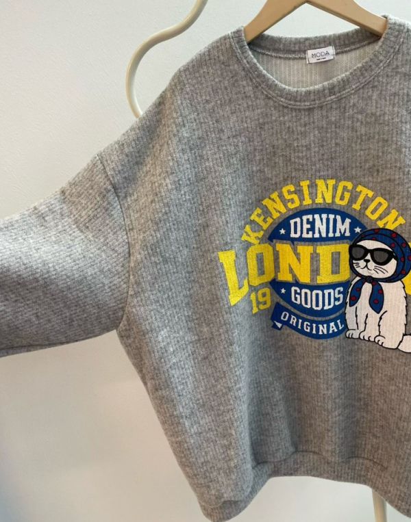 ZinD [ 阿婆貓貓磨毛坑條oversizeT ] 3色 2512191 shihslica ZinD,zind,ZD,zooindrawer,zoo in drawer,抽屜動物園,丹寧,牛仔外套,外套富翁,洋裝,韓國襪子,年終慶,雙11,雙12,黑五,週年慶,合購價,自訂款