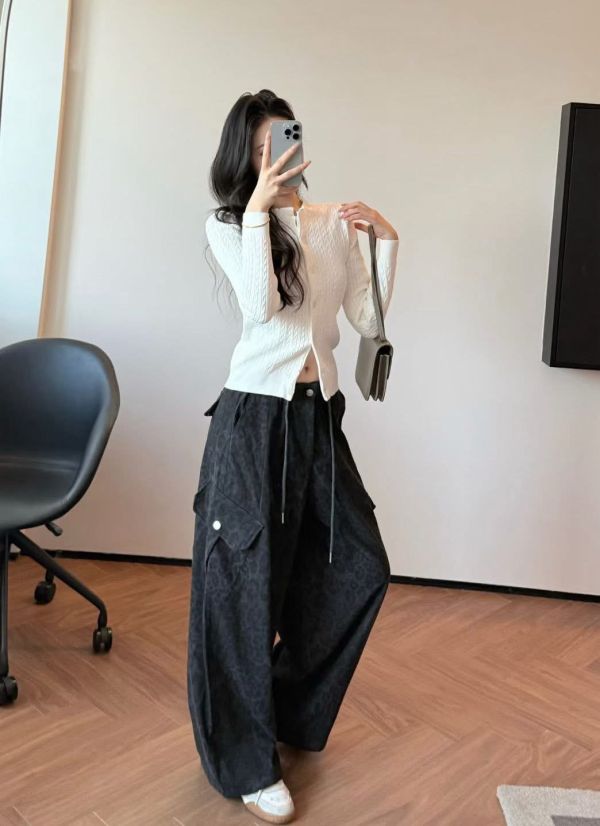 Z in D [ 豹紋大口袋工裝褲 ] 2色 2510155 