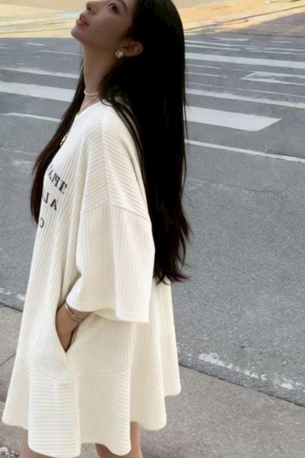 ZinD [ 前英文小裙襬口袋長版棉T ] 3色 2603022 shihslica 