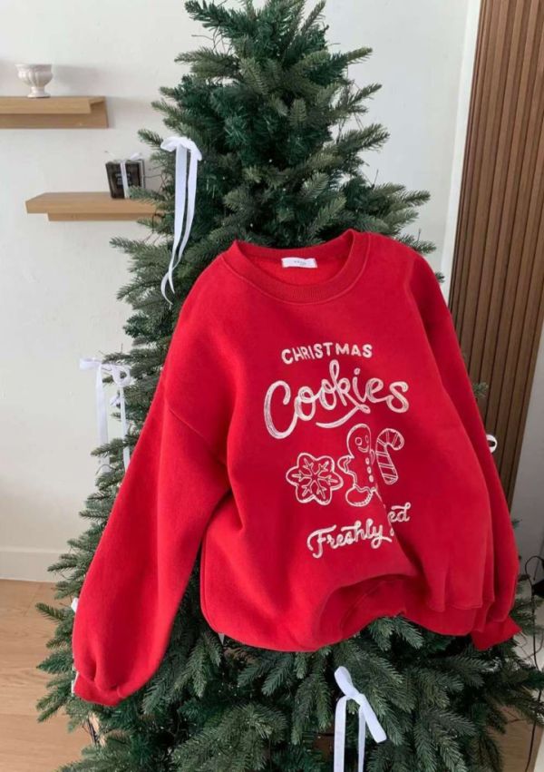 ZinD [ 繡線薑餅人刷毛暖T ] 2色 2511212 