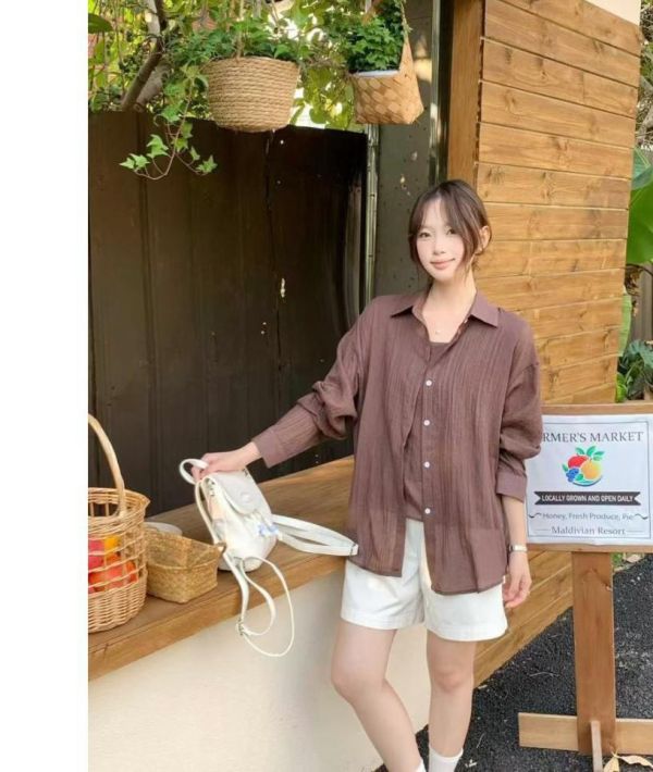 ZinD [ 輕盈棉紗春套裝：細肩背心＋襯衫外罩 ] 8色 2603052 shihslica ZinD,zind,ZD,zooindrawer,zoo in drawer,抽屜動物園,丹寧,牛仔外套,外套富翁,洋裝,韓國襪子,年終慶,雙11,雙12,黑五,週年慶,合購價,自訂款,shihslica,春裝,襯衫,套裝