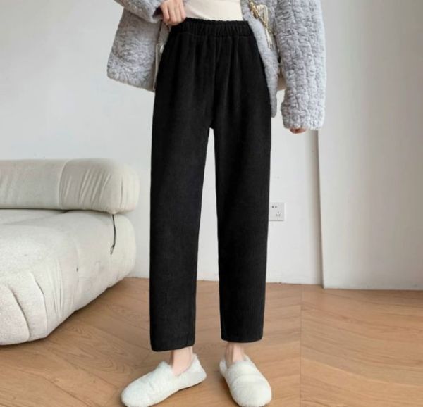 shihslica [ 好評再版 坑條細棉絨溫和9分褲 ] 3色 2511222 