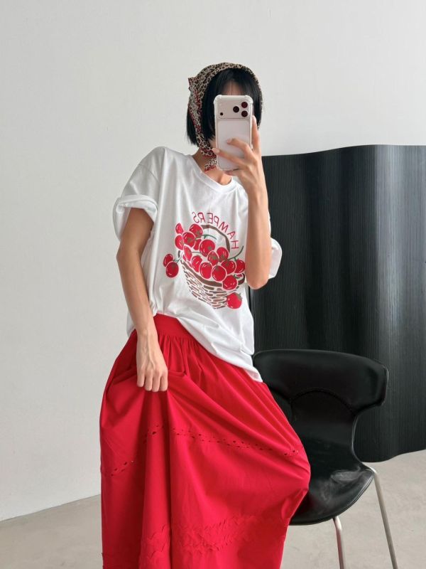 ZinD [ 小紅蕃茄質感棉T ] 4色 2604294 ZinD,zind,ZD,zooindrawer,zoo in 抽屜,動物園,丹寧,外套,外套富翁,洋裝,韓國襪子,年終慶,雙11,雙12,黑五,百搭,合購價,自訂,春裝,Tshirt,首爾