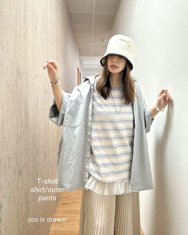 Z in D [ 洗色工裝風襯衫外套 ] 2色/有口袋 2504213g (shihslica) ZinD,zind,ZD,zooindrawer,zoo in drawer,抽屜動物園,丹寧,牛仔外套,外套富翁