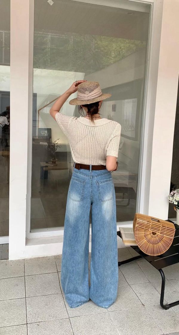 ZinD [ 刷色微破損直筒寬褲 ] 4尺寸 2604241 ZinD,zind,ZD,zooindrawer,zoo in 抽屜,抽屜動物園,丹寧,外套,外套富翁,洋裝,韓國襪子,年終慶,雙11,雙12,黑五,合購價,自訂,春裝,牛仔褲,顯瘦