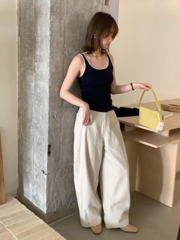 Z in D [ 超彈性柔軟薄針織滾邊背心 ] 2色 2505261 (shihslica) ZinD,zind,ZD,zooindrawer,zoo in drawer,抽屜動物園,丹寧,牛仔外套,外套富翁,洋裝